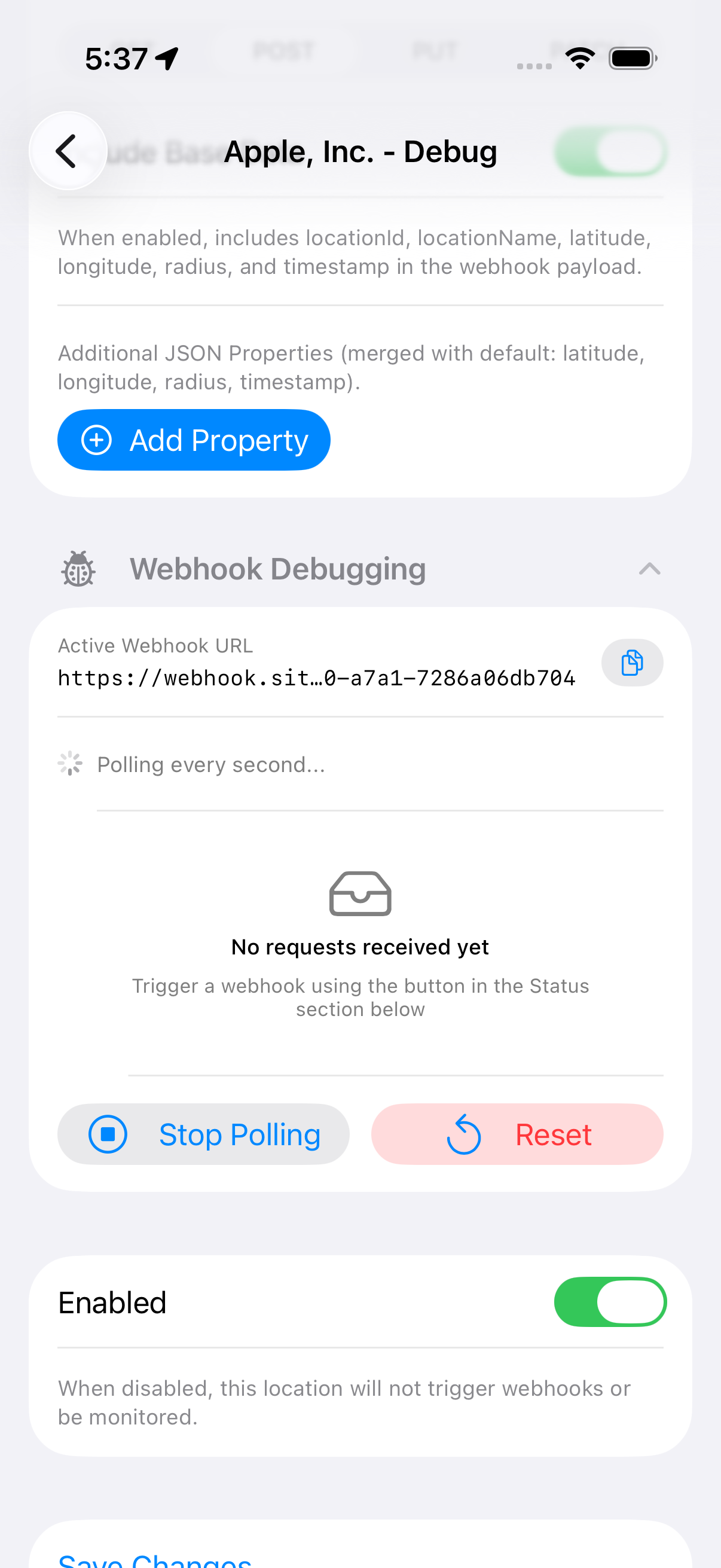 Debug Mode - Test webhooks with real-time monitoring